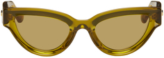 Коричневые солнцезащитные очки &quot;кошачий глаз&quot; Sharp Sharp Bottega Veneta