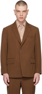 AURALEE Коричневый пиджак с двумя пуговицами