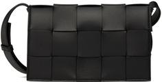 Черная сумка на плечо с кассетой Bottega Veneta