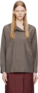 Коричневая блузка, окрашенная в готовую одежду UMBER POSTPAST