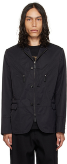 Черный пиджак на молнии Burberry