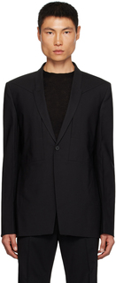 Черный бумажный пиджак Rick Owens