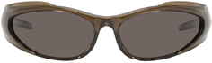 Коричневые солнцезащитные очки Reverse Xpander Balenciaga