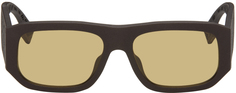 Коричневые солнцезащитные очки-тени Fendi