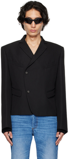Черный асимметричный пиджак EGONlab