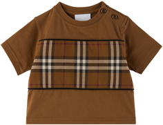 Футболка в клетку Baby Brown Темно-берёзовая Burberry