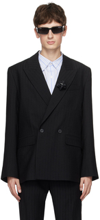 Черный двубортный пиджак Ernest W. Baker