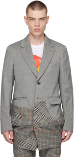 Черно-белый кринолиновый пиджак Comme des Garçons