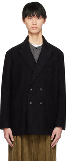 Черный двубортный пиджак Engineered Garments