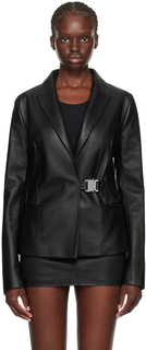 Черный кожаный пиджак с пряжкой 1017 ALYX 9SM