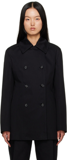 Черный двубортный пиджак TOTEME