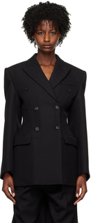 Черный контурный пиджак WARDROBE.NYC