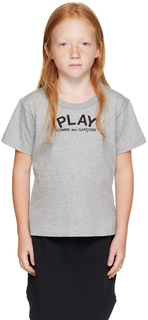 Детская серая футболка Play Comme des Garçons
