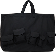 Черная большая сумка с карманами с клапанами Comme des Garçons
