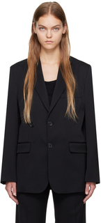Черный однобортный пиджак MM6 Maison Margiela