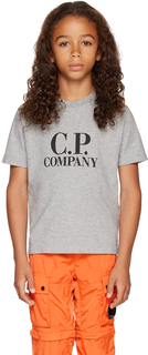 Детская серая футболка с очками C.P. Company Kids