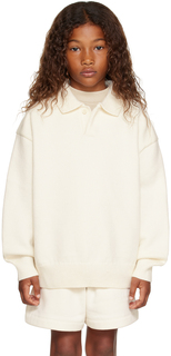Детская рубашка-поло Off-White с длинными рукавами и нашивками Fear of God ESSENTIALS