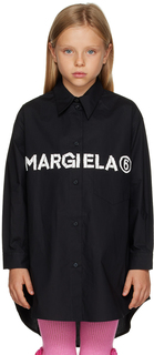 MM6 Maison Margiela Kids Черная рубашка с принтом