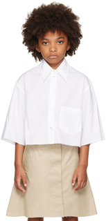 MM6 Maison Margiela Kids Белая рубашка с принтом
