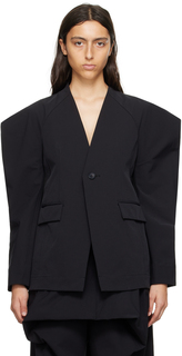 Черный пиджак с балдахином ISSEY MIYAKE