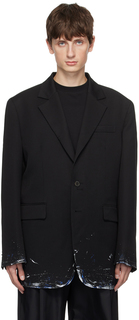 Черный пиджак с брызгами краски ADER error