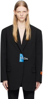 Черный пиджак с застежкой-шнурком Heron Preston