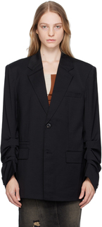 Черный пиджак с двумя пуговицами lesugiatelier