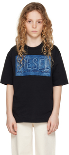 Детская черная футболка Twanny поверх футболки Diesel