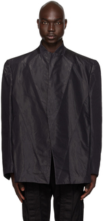 Черный пиджак с двойными плечами Julius
