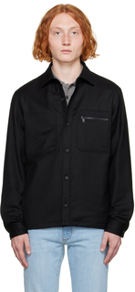 Черная утепленная рубашка ZEGNA
