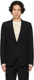 Черный пиджак с двумя пуговицами Dries Van Noten