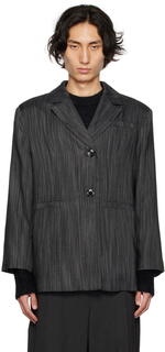 Черный пиджак с мягкими плечами GANNI