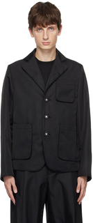 Черный пиджак с карманами и сильфоном ADER error