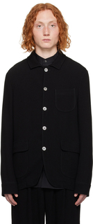 Черный пиджак с накладными карманами Emporio Armani