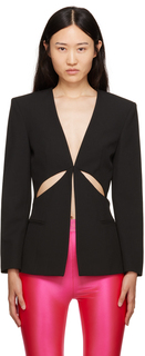 Черный пиджак с разрезами Versace Jeans Couture