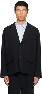 Черный пиджак с зубчатыми лацканами XENIA TELUNTS