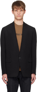 Черный пиджак с необработанными краями ZEGNA