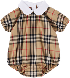 Боди в клетку Baby Beige Archive бежевый Burberry