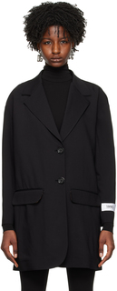 Черный пиджак с зубчатыми лацканами Dolce &amp; Gabbana