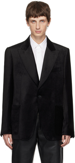 Черный пиджак с остроконечными лацканами Lardini