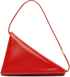 Красная треугольная сумка Prisma Marni