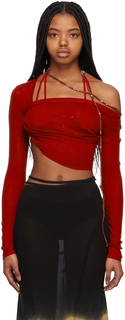 Красная футболка с длинным рукавом Hyein Seo