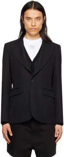 Черный приталенный пиджак Raf Simons