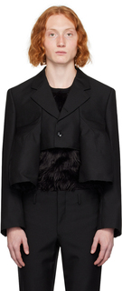 Черный стеганый пиджак Comme des Garçons