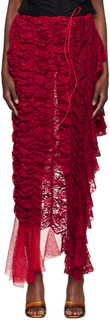 Красная юбка-миди со складками Ester Manas