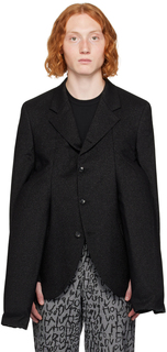 Черный стеганый пиджак Comme des Garçons