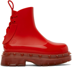 Красные ботинки с шипами Melissa Edition UNDERCOVER