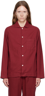 Темно-красная пижамная рубашка на пуговицах Tekla