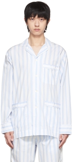 Белая пижамная рубашка Tekla из органического хлопка