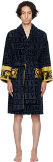 Темно-синий халат I Heart Baroque Versace Underwear